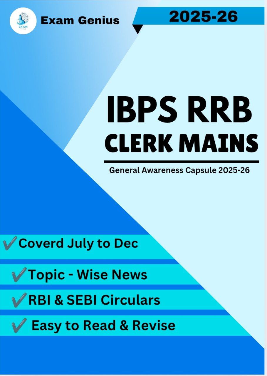 RRB CLERK MAINS GA GENIUS CAPSULE 2025-26